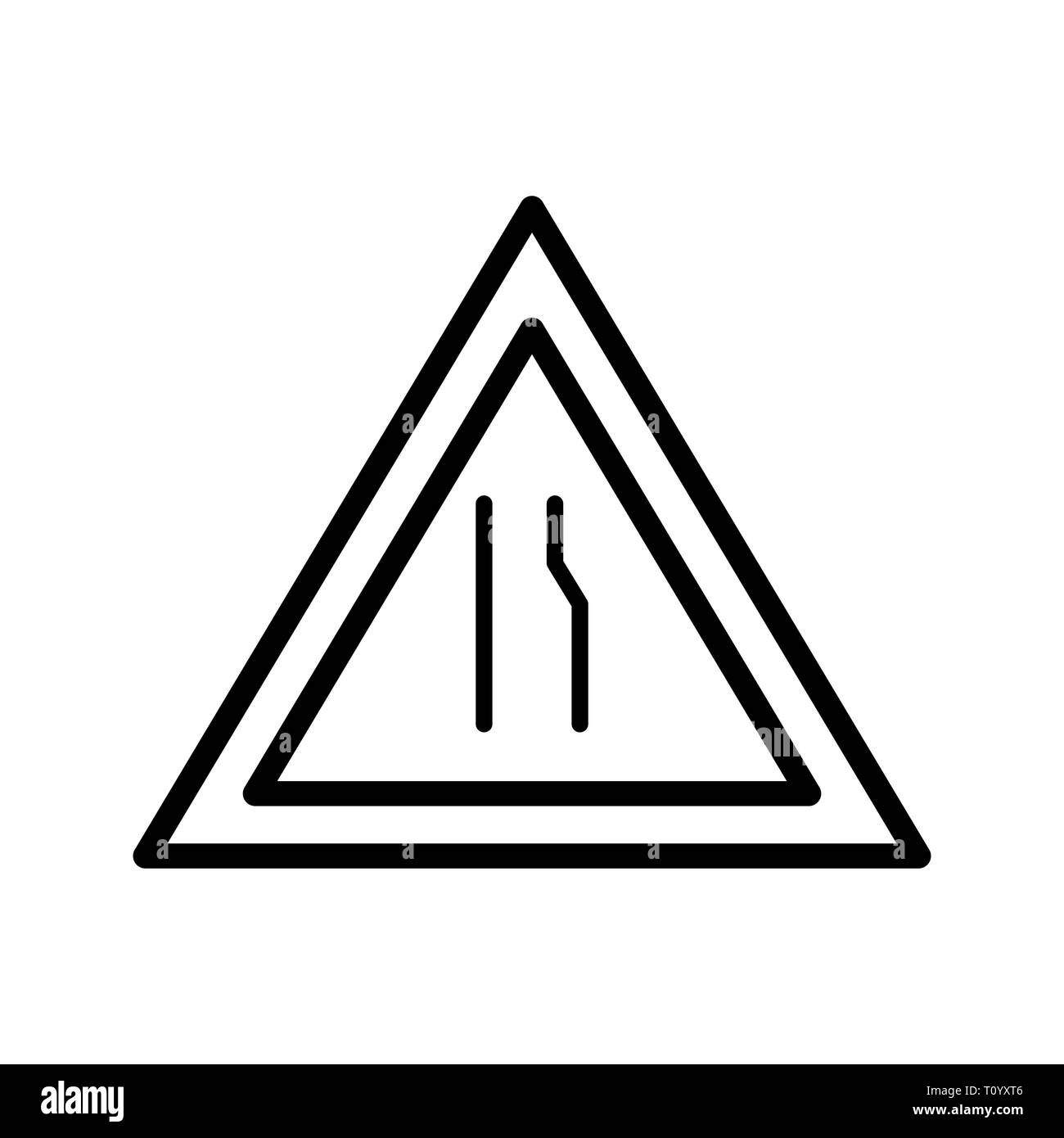 Immagine che mostra la strada a doppia carreggiata Icona Avanti Foto Stock