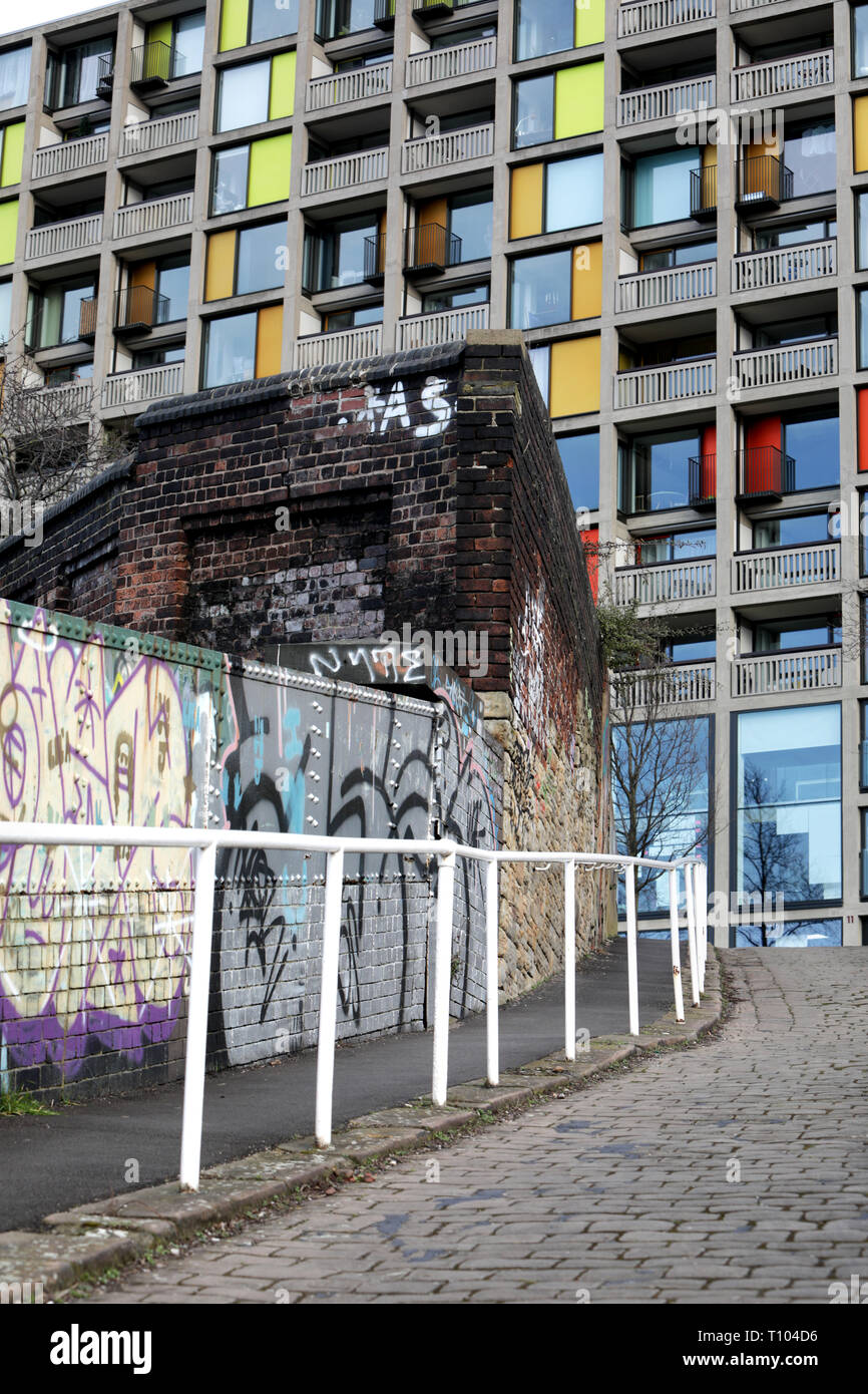 "Urban Splash' rinnovato Park Hill appartamenti, Sheffield. Foto Stock