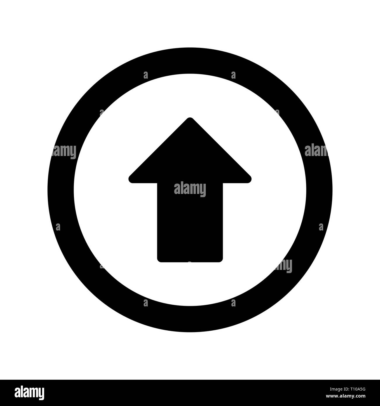 Illustrazione andare dritto icona Foto Stock