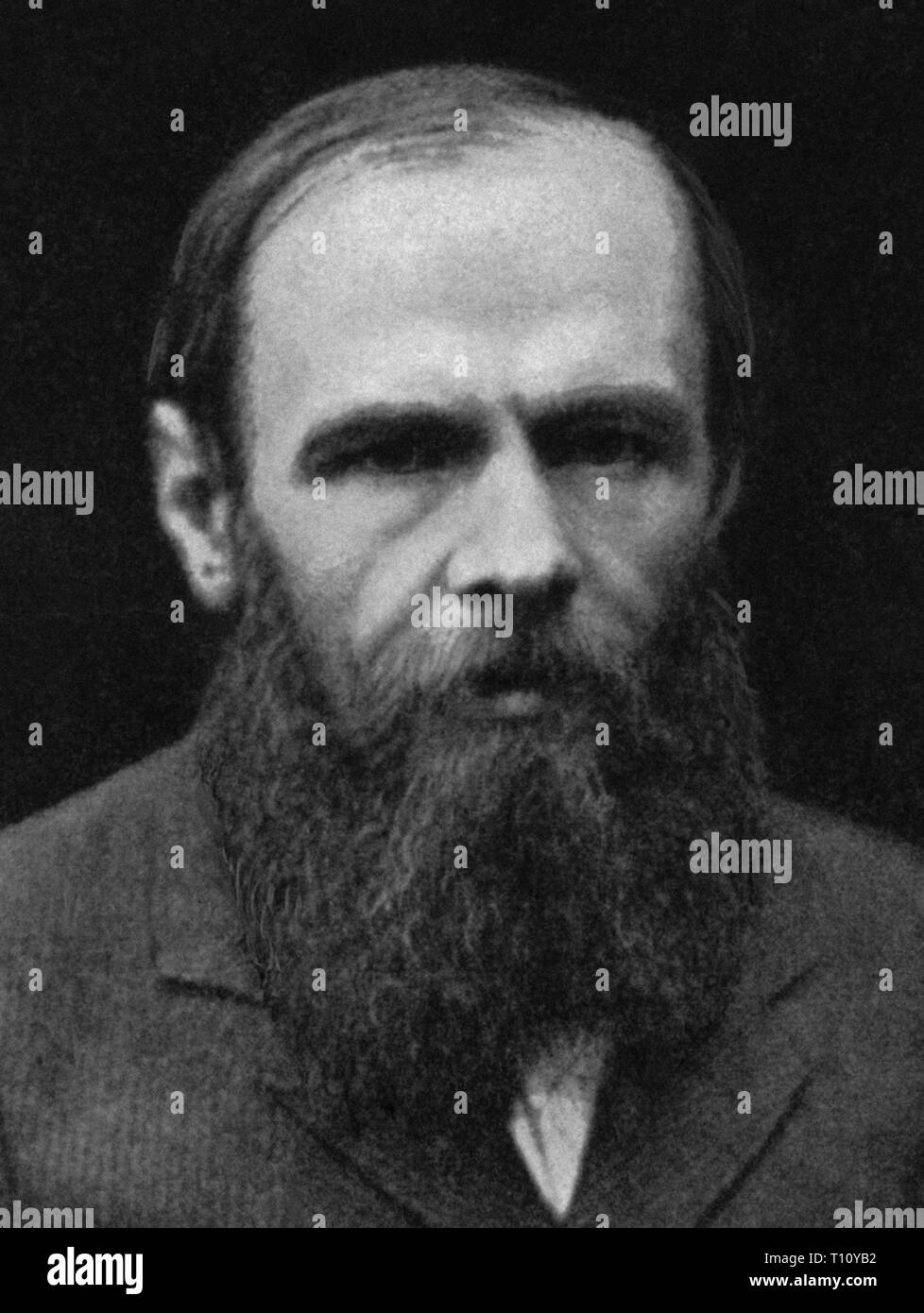 Fëdor Mikhailovic Dostoevskij, talvolta traslitterato Dostoevskij, era un romanziere russo breve storia scrittore, saggista, giornalista e filosofo. Scansionata da materiale di immagine negli archivi della stampa Ritratto - Servizio (ex premere ritratto Bureau). Foto Stock