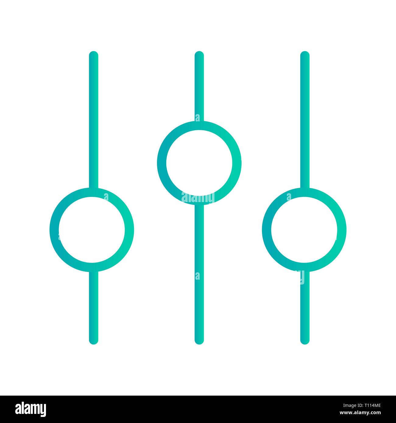 Immagine che mostra l'icona di impostazione Foto Stock