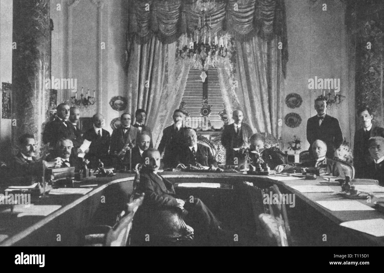 Politica, Conference, conferenza di San Remo, 19.4. - 26.4.1920, Additional-Rights-Clearance-Info-Not-Available Foto Stock