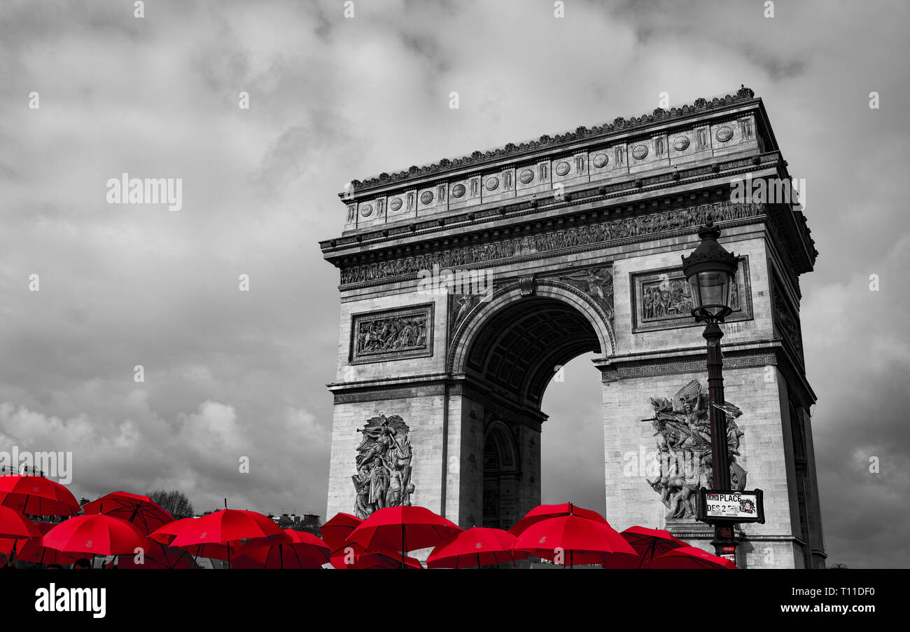 Arco di Trionfo, Francia, Foto Stock