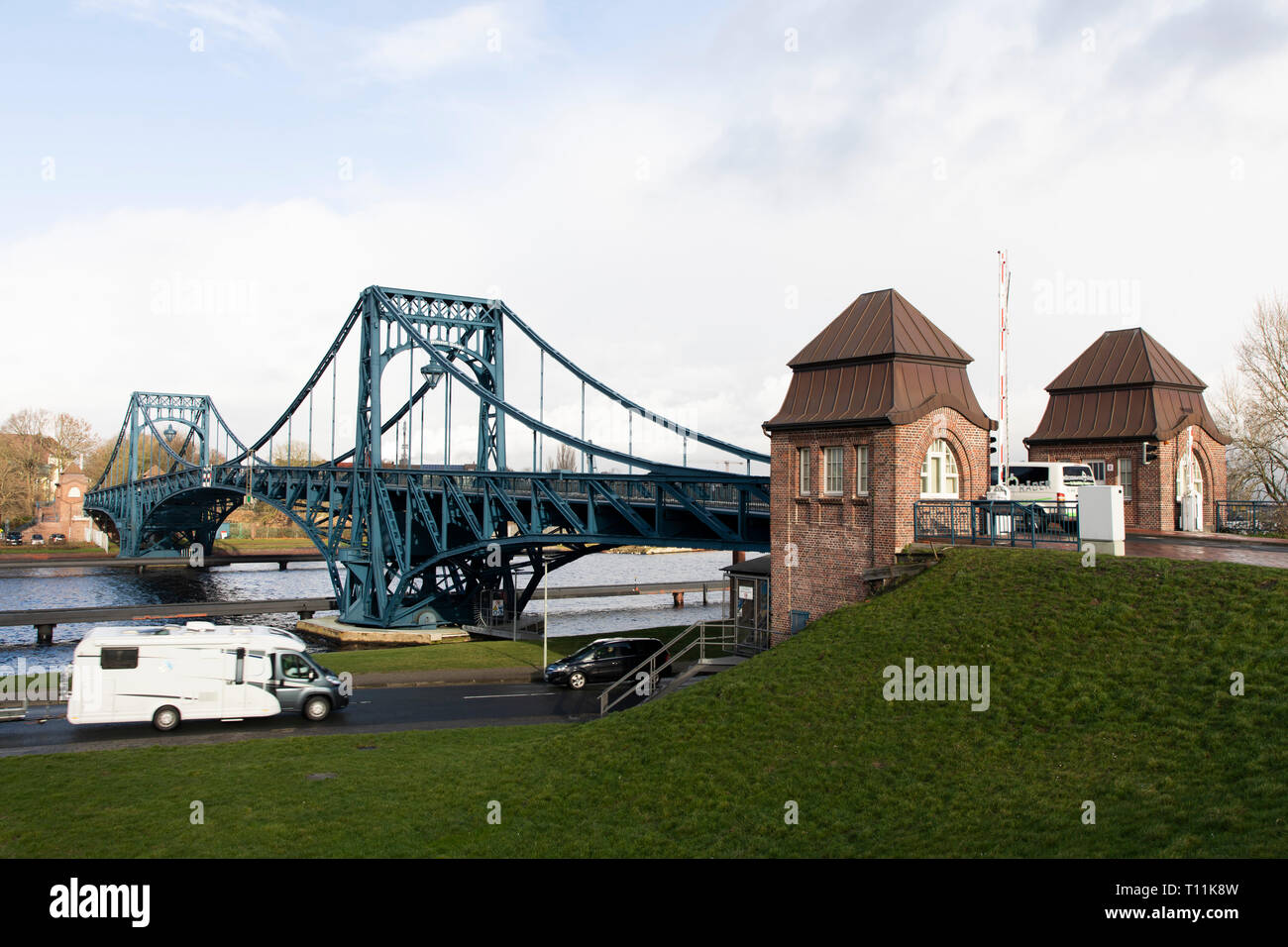 Wilhelmshaven, porto, sulla spiaggia di South Beach a Kaiser Wilhelm Bridge, Germania, Foto Stock