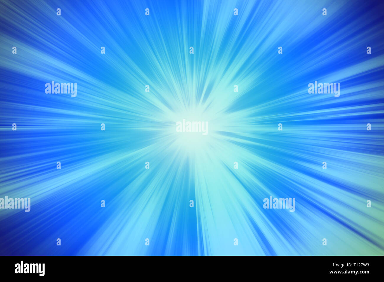 Blu potenza di sfocatura effetto zoom immagine abstract per lo sfondo Foto Stock