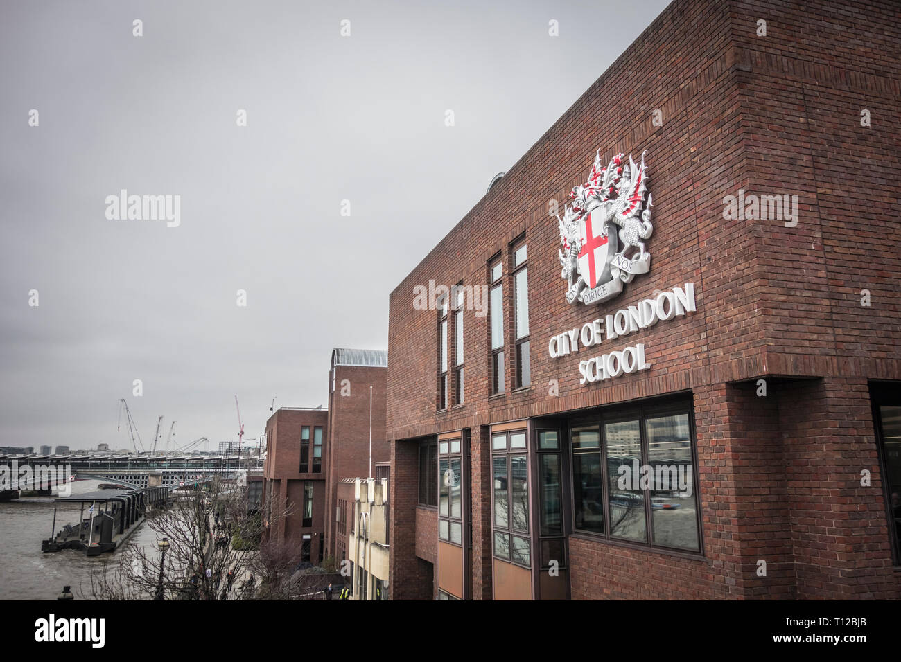 La città di Londra Scuola, Queen Victoria Street, London EC4, Regno Unito Foto Stock