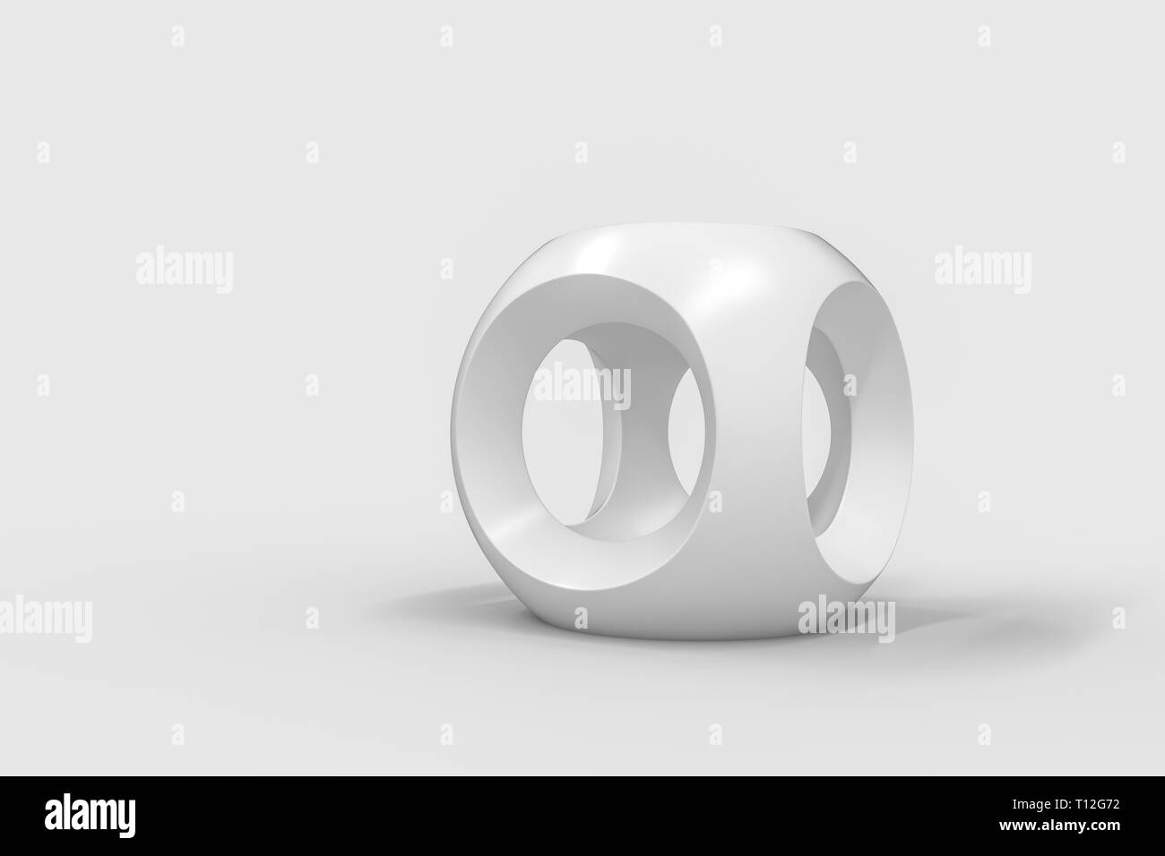 White Cube creative, rendering 3D Foto Stock