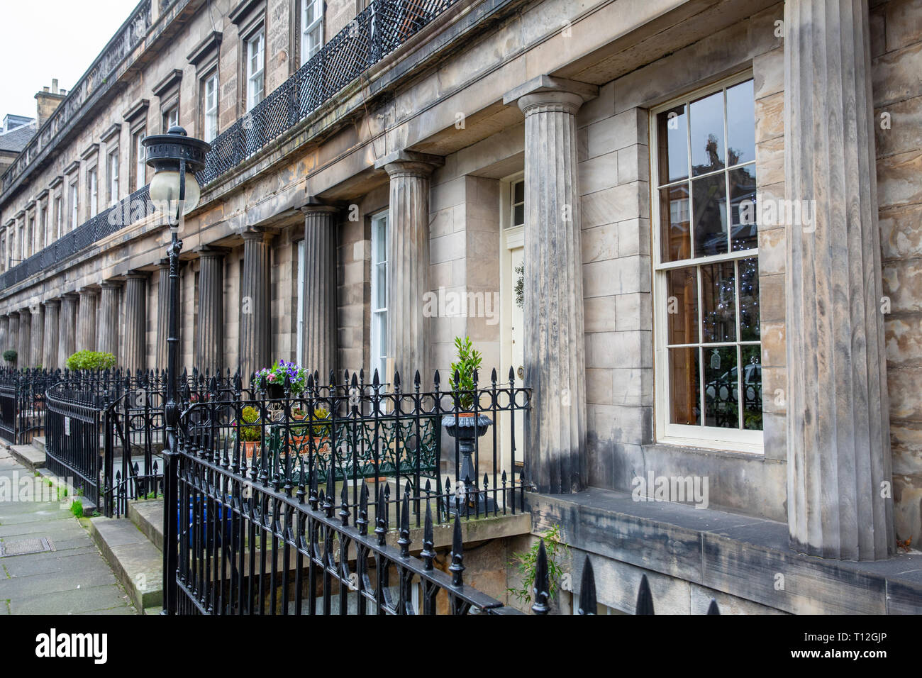 Georgiano case a schiera a Stockbridge Edimburgo, Scozia, Regno Unito Foto Stock