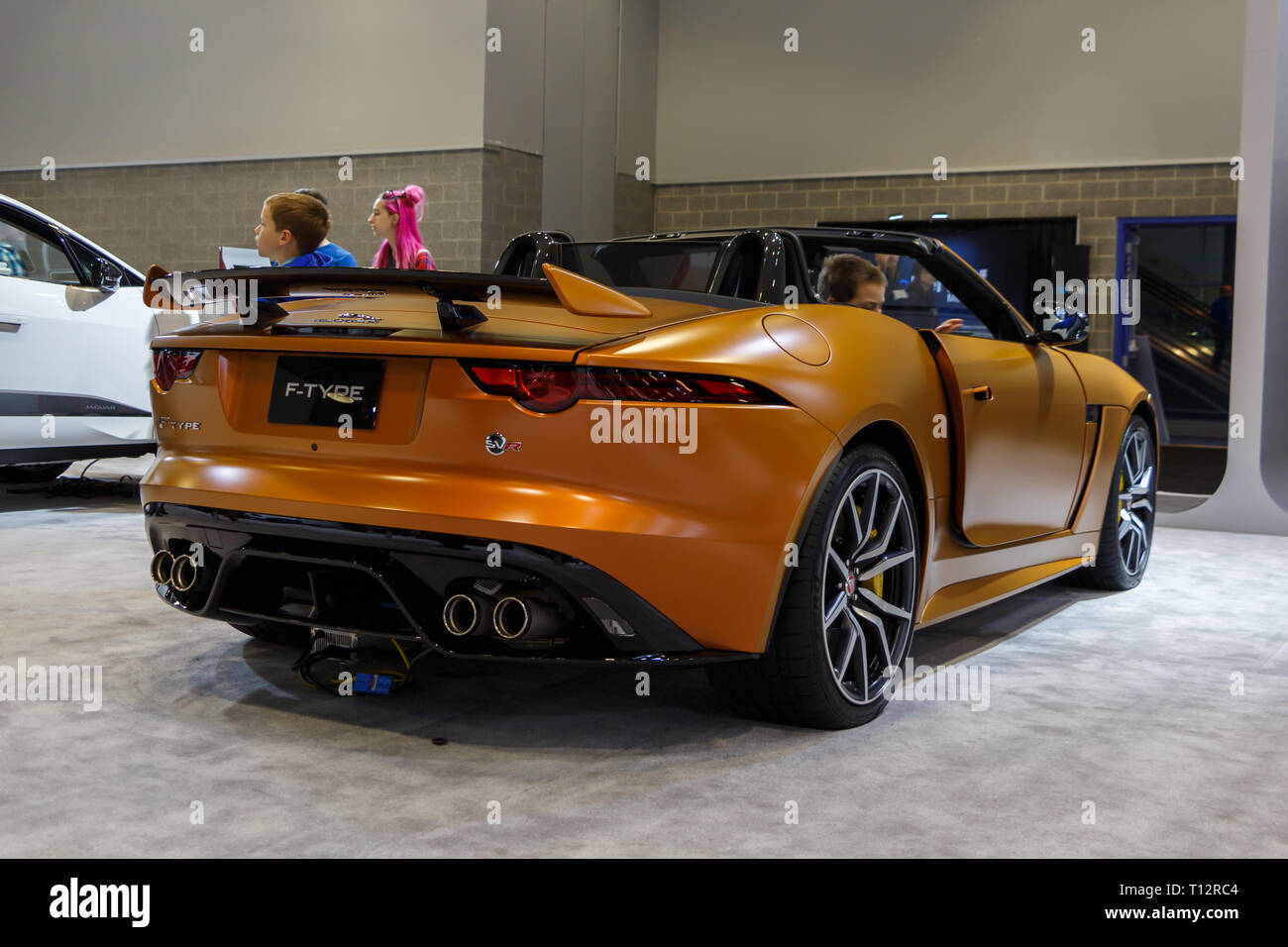 Vancouver, Canada - Marzo 2019 : Jaguar F-Type SVR Foto Stock