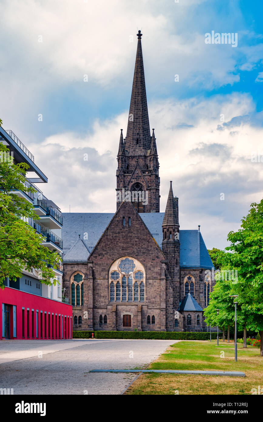 Il Dankeskirche a Bad Nauheim, Wetterau, Germania Foto Stock