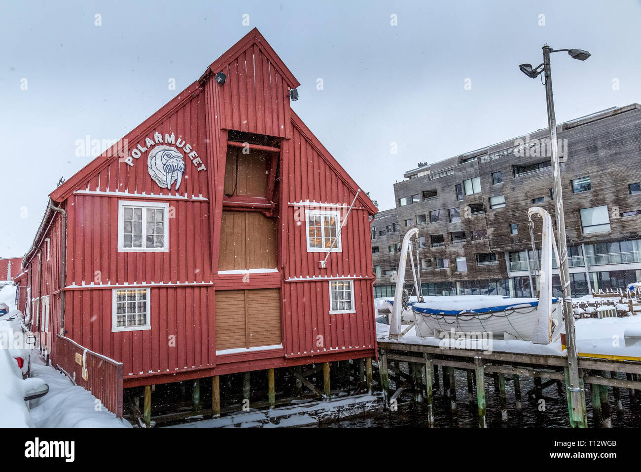 Il museo polare Polarmuseet, nella città di Tromso in Norvegia. Foto Stock