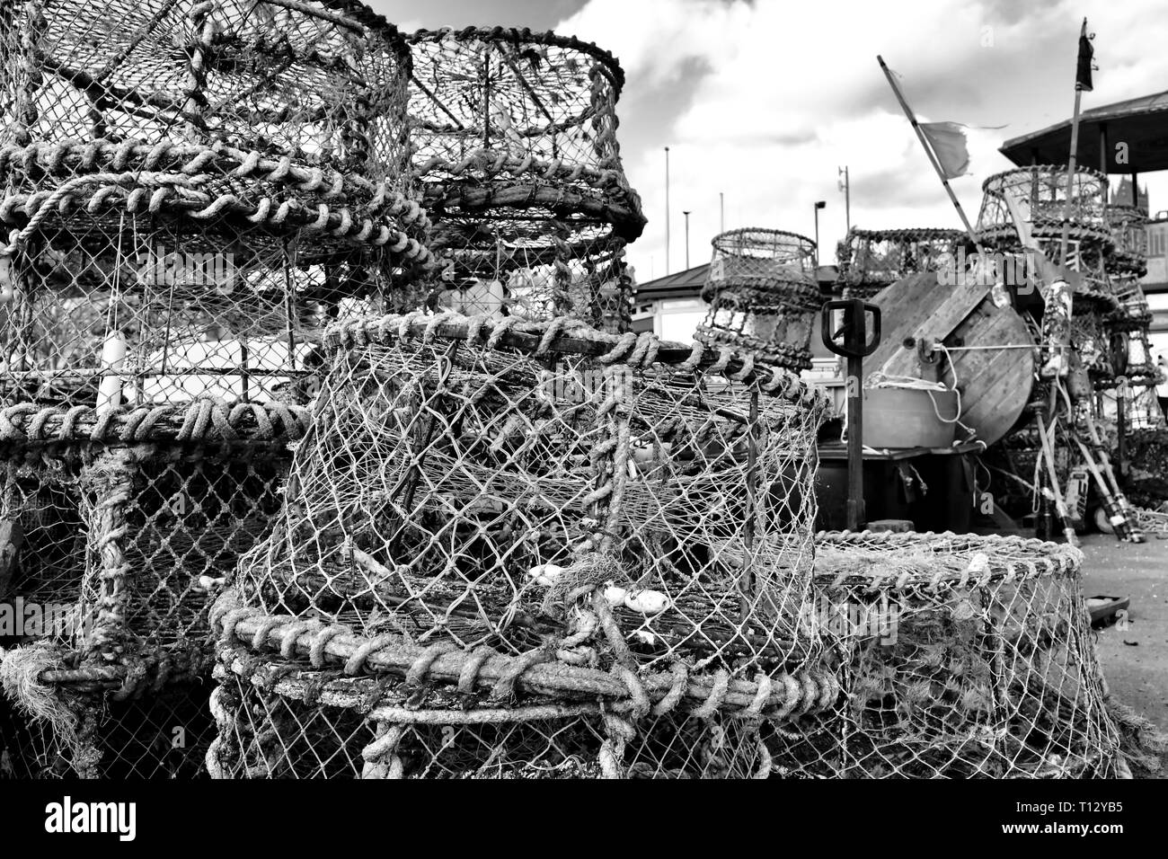 Strumenti per i pescatori Foto Stock