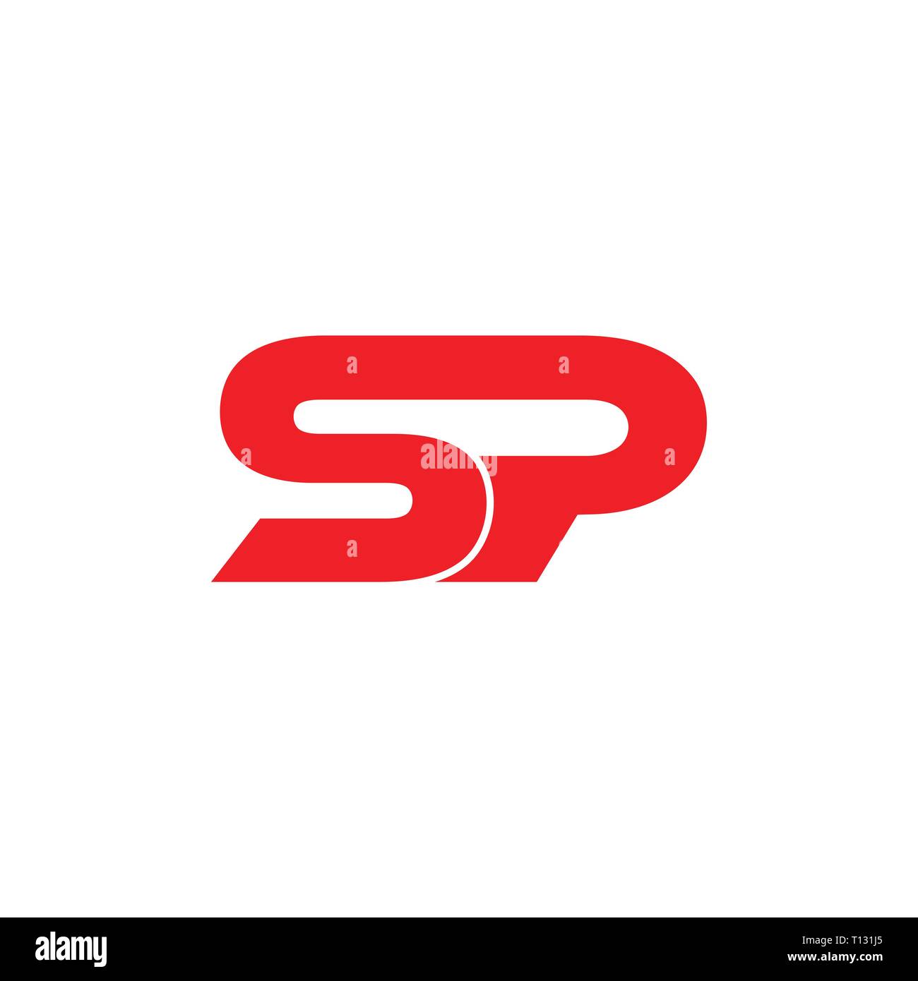 Lettere sp legato vettore logo Illustrazione Vettoriale