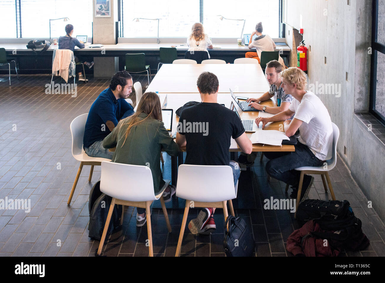 Aree dell'Università di Amsterdam Il moderno edificio del campus. Foto Stock