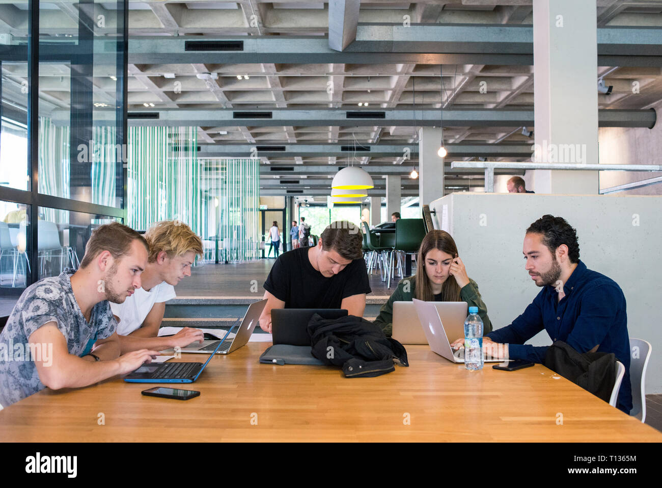 Aree dell'Università di Amsterdam Il moderno edificio del campus. Foto Stock