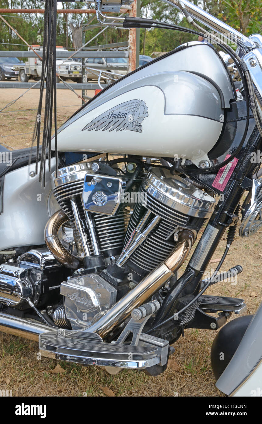 100 pollici cubici 1638(cc) motore di 2003 Indian Chief Roadmaster motocicletta. Foto Stock