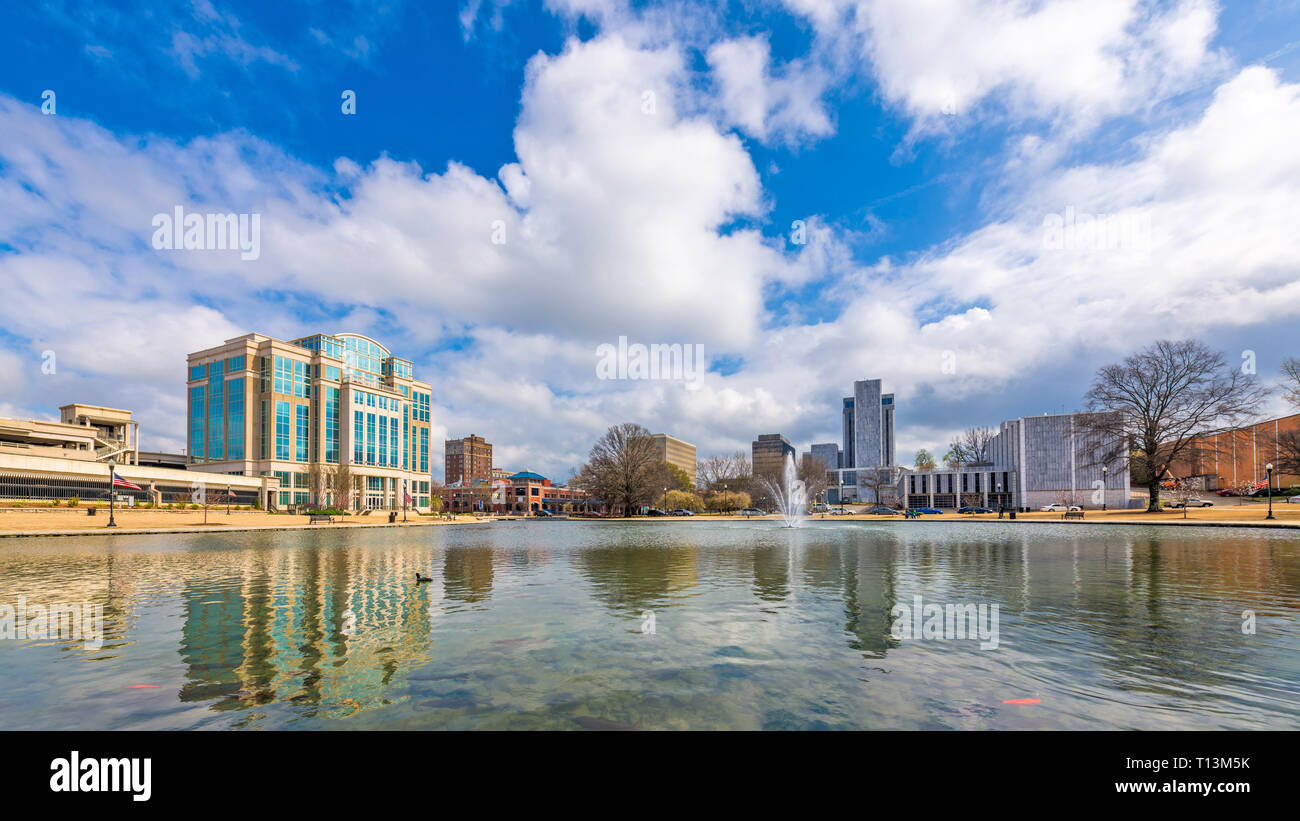 Huntsville, Alabama, Stati Uniti d'America park e il centro città. Foto Stock