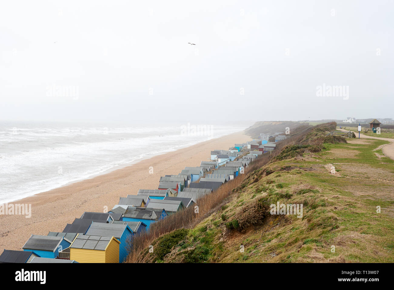 Regno Unito, Milford sul mare, spiaggia in inverno Foto Stock