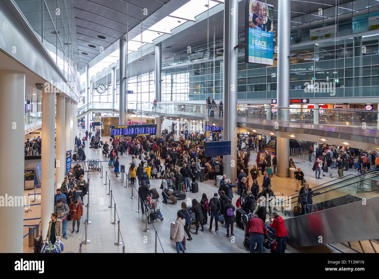 Copenhagen Airport Terminal Foto Stock