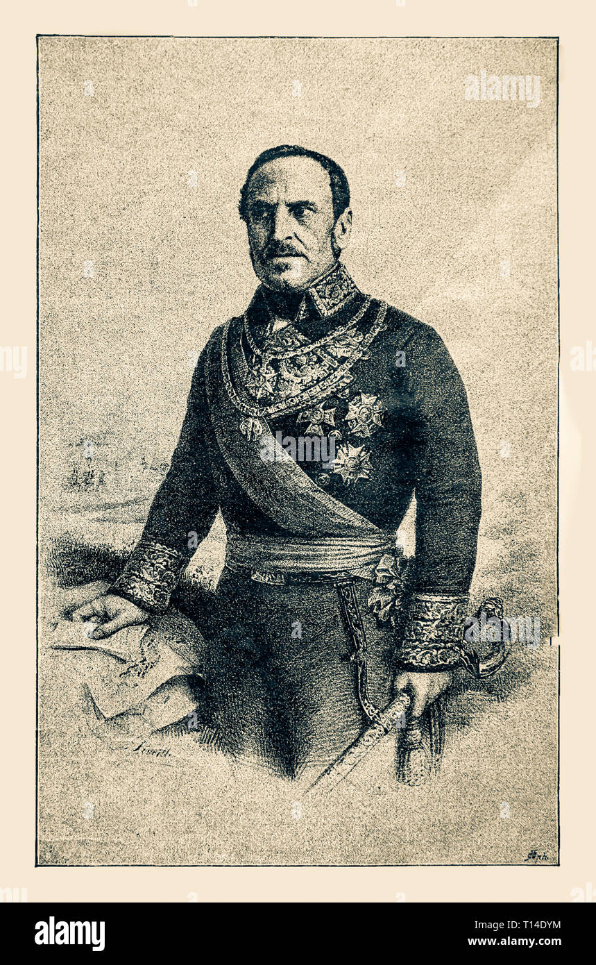 Il duca Espartero, Spagnolo generale e statista. Digital riproduzione migliorata da illustrato panoramica della vita dell'umanità nel secolo XIX, 1901 edition, Marx casa editrice, San Pietroburgo. Foto Stock