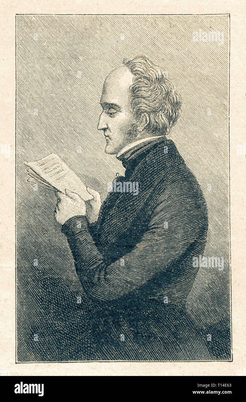 Fourier francese, matematico, fisico. Digital riproduzione migliorata da illustrato panoramica della vita dell'umanità nel secolo XIX, 1901 edition, Marx casa editrice, San Pietroburgo. Foto Stock