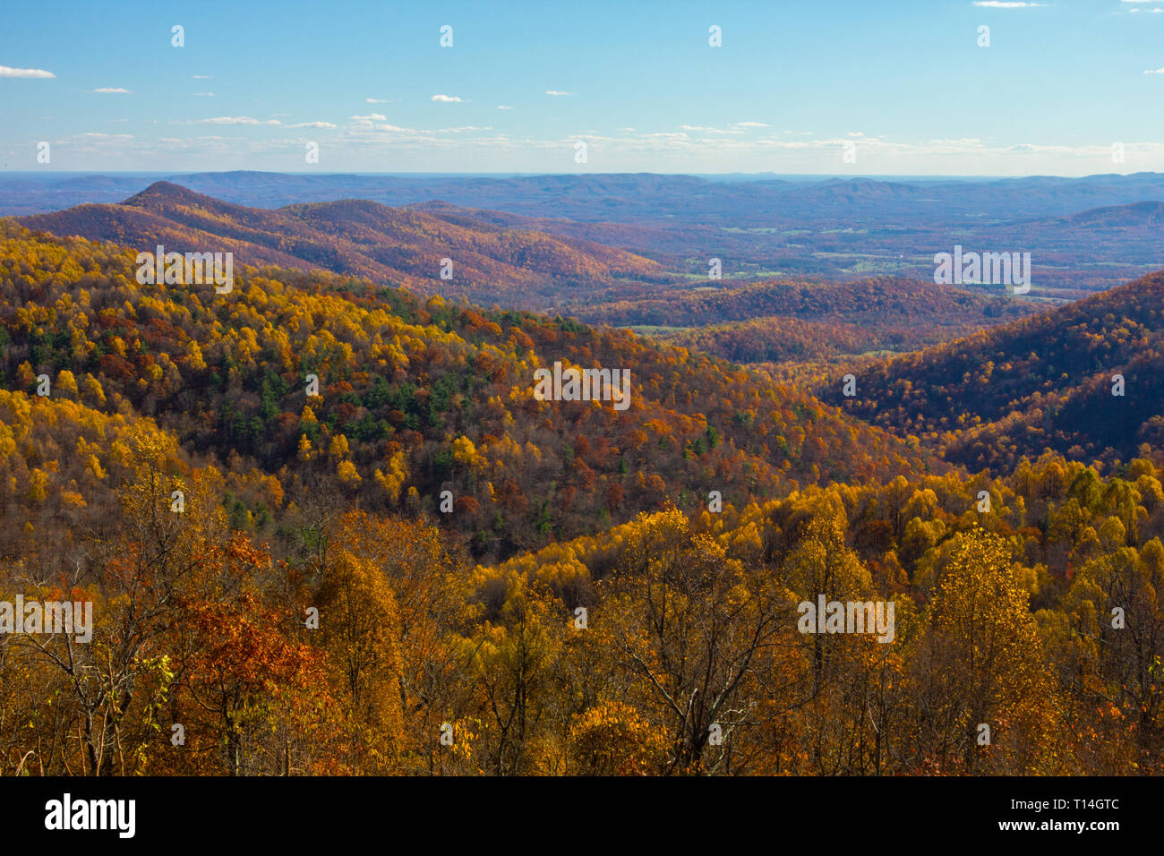 Parco Nazionale di Shenandoah in autunno, Virginia Foto Stock