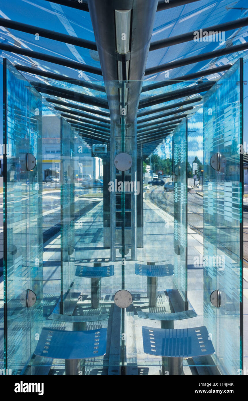 Nantes, Tram e stazione Le Cardo Foto Stock