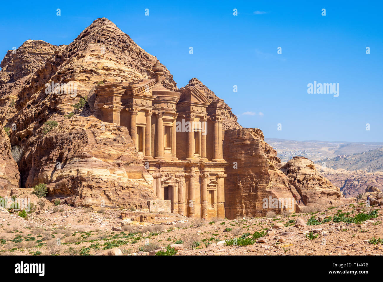 Annuncio Deir (monastero) a Petra, jodan Foto Stock