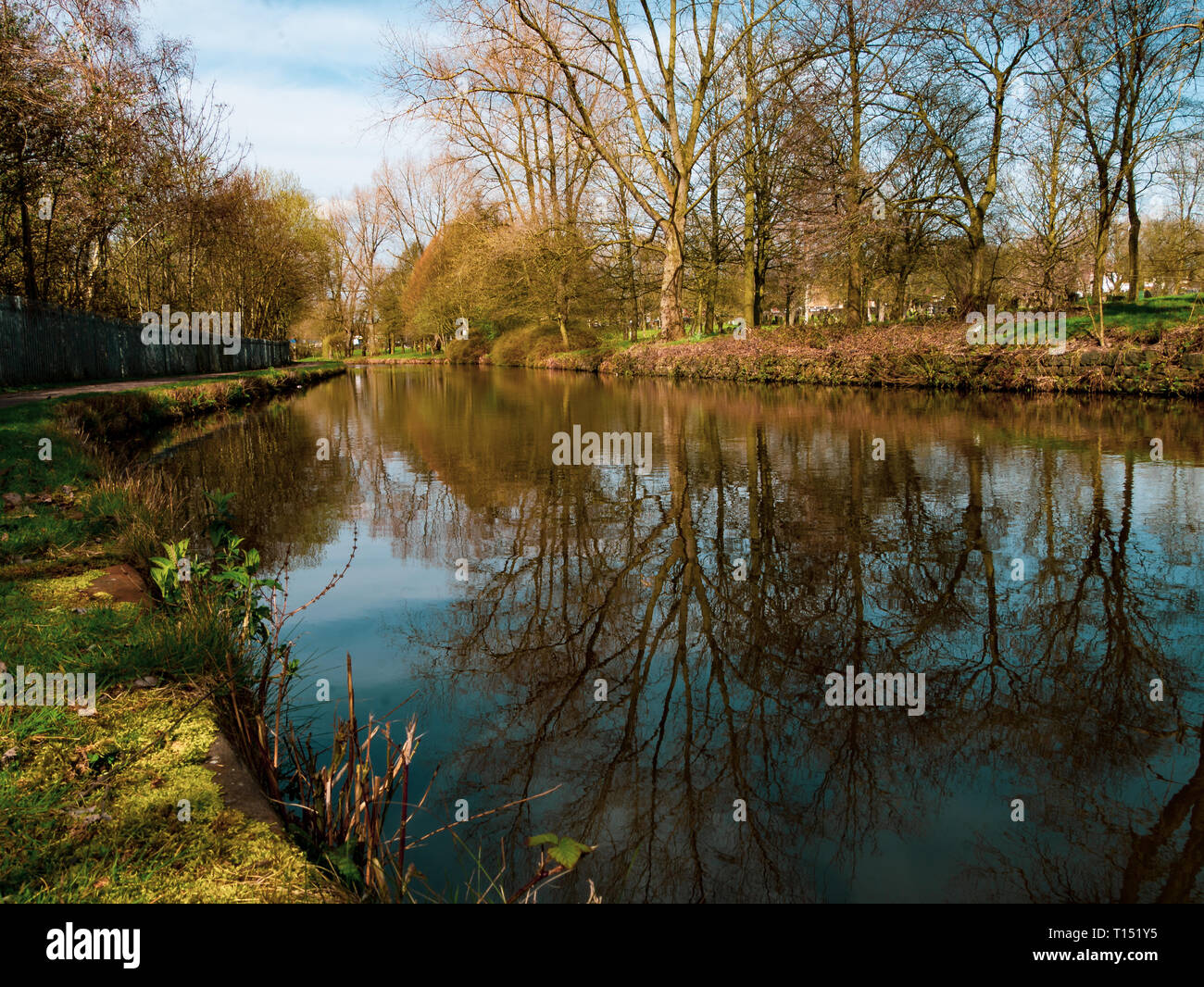 Trent e Mersey canal, Etruria / Shelton, Hanley, Stoke-on-Trent, Staffordshire, Regno Unito Foto Stock