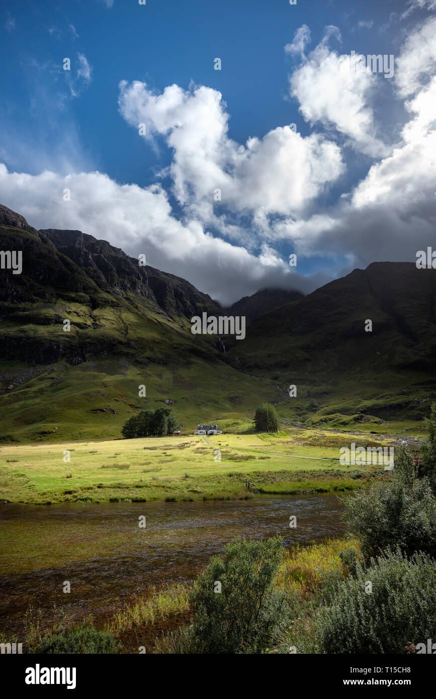 Gran Bretagna, Scozia, Highlands scozzesi, Glen Coe, illuminazione umore Foto Stock