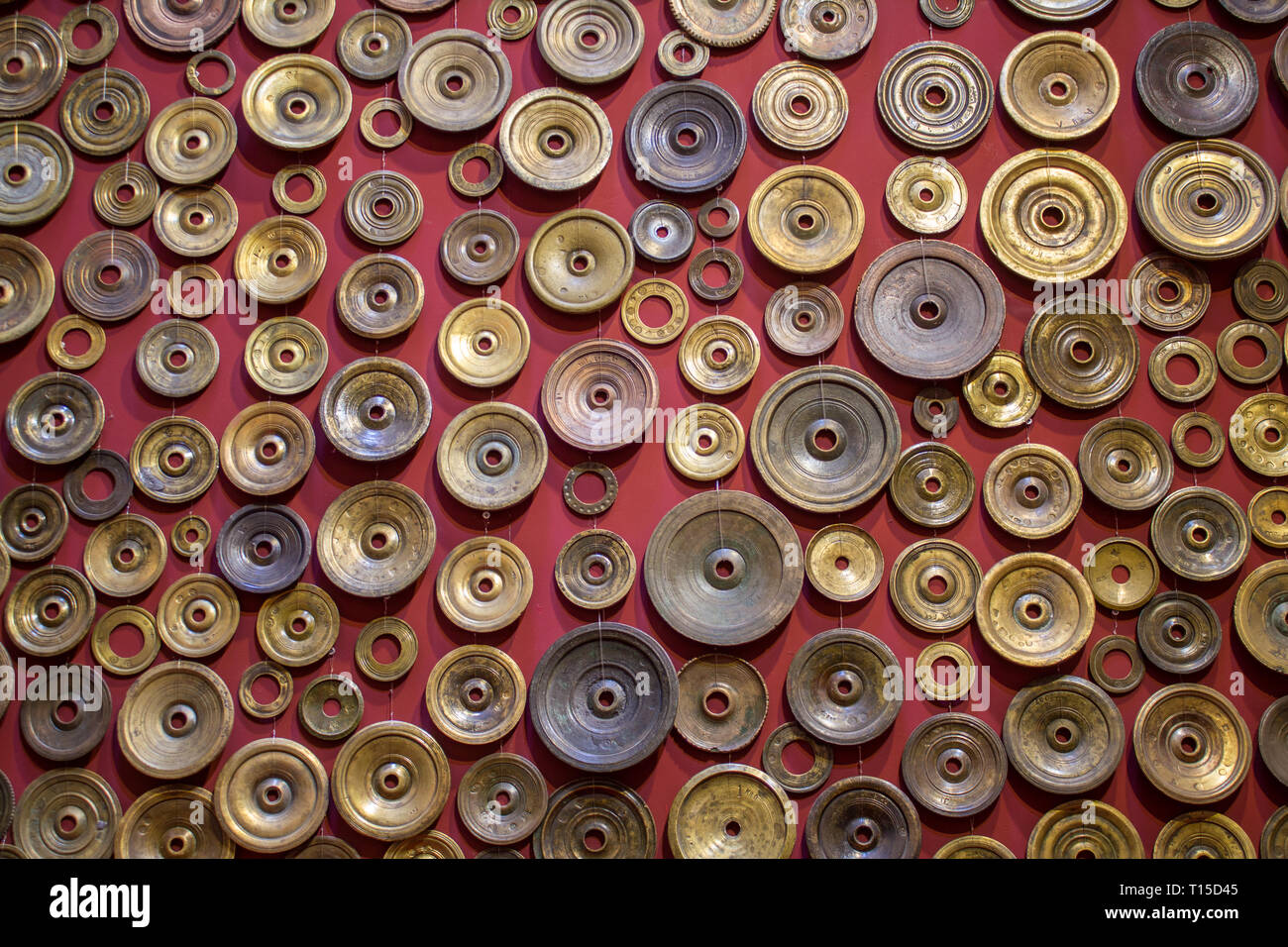 Vecchia turca e ottomana del peso di ferro le misurazioni. Dirhem Foto Stock