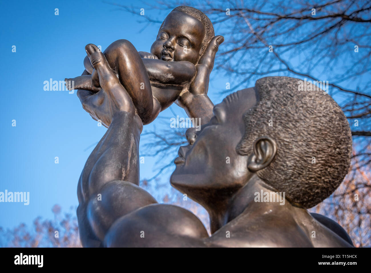Ecco un monumento dello scultore Patrick Morelli il Martin Luther King Jr National Historical Park in Atlanta, Georgia. (USA) Foto Stock