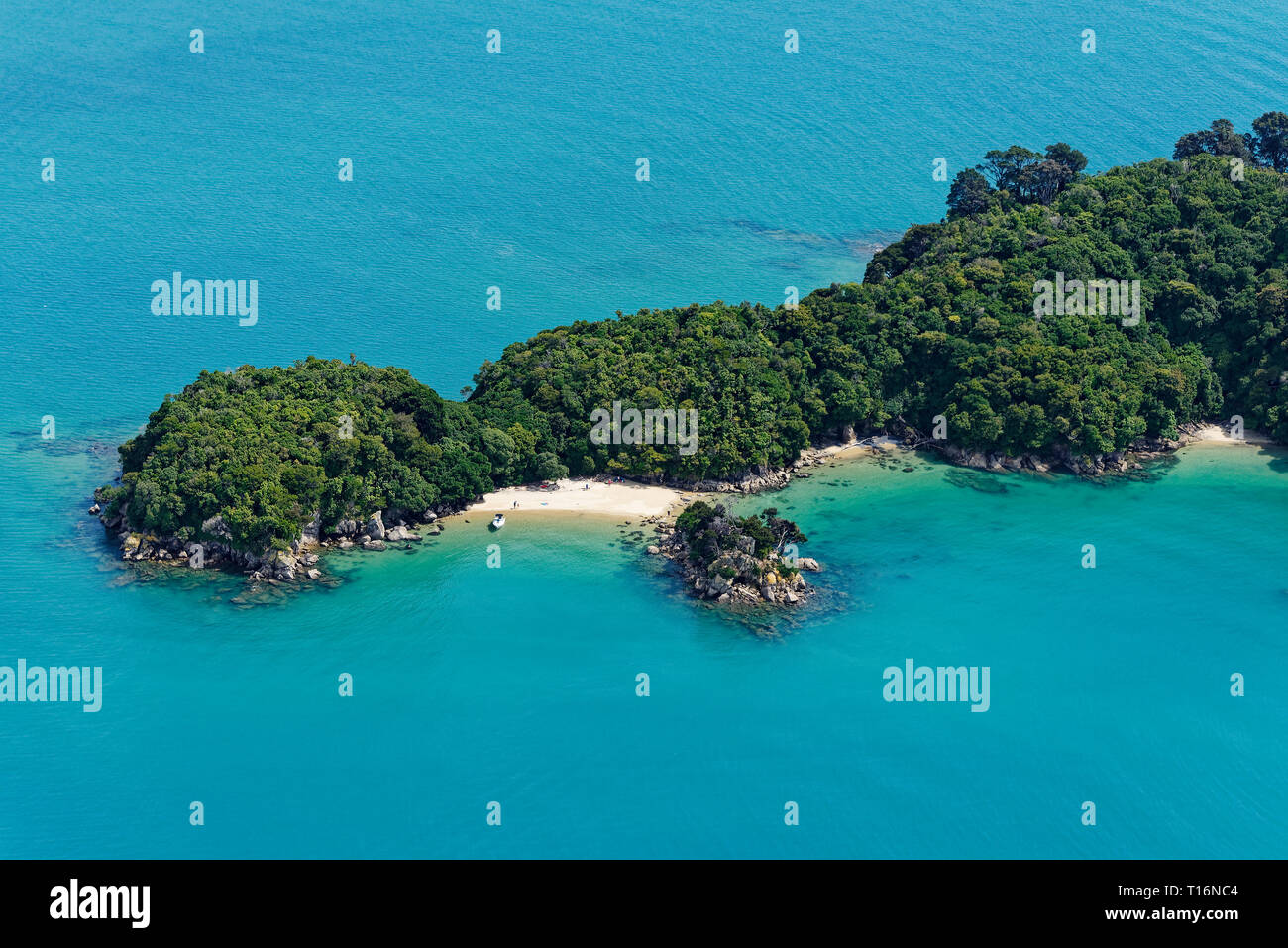 Fisherman's Island, Abel Tasman, Nuova Zelanda Foto Stock