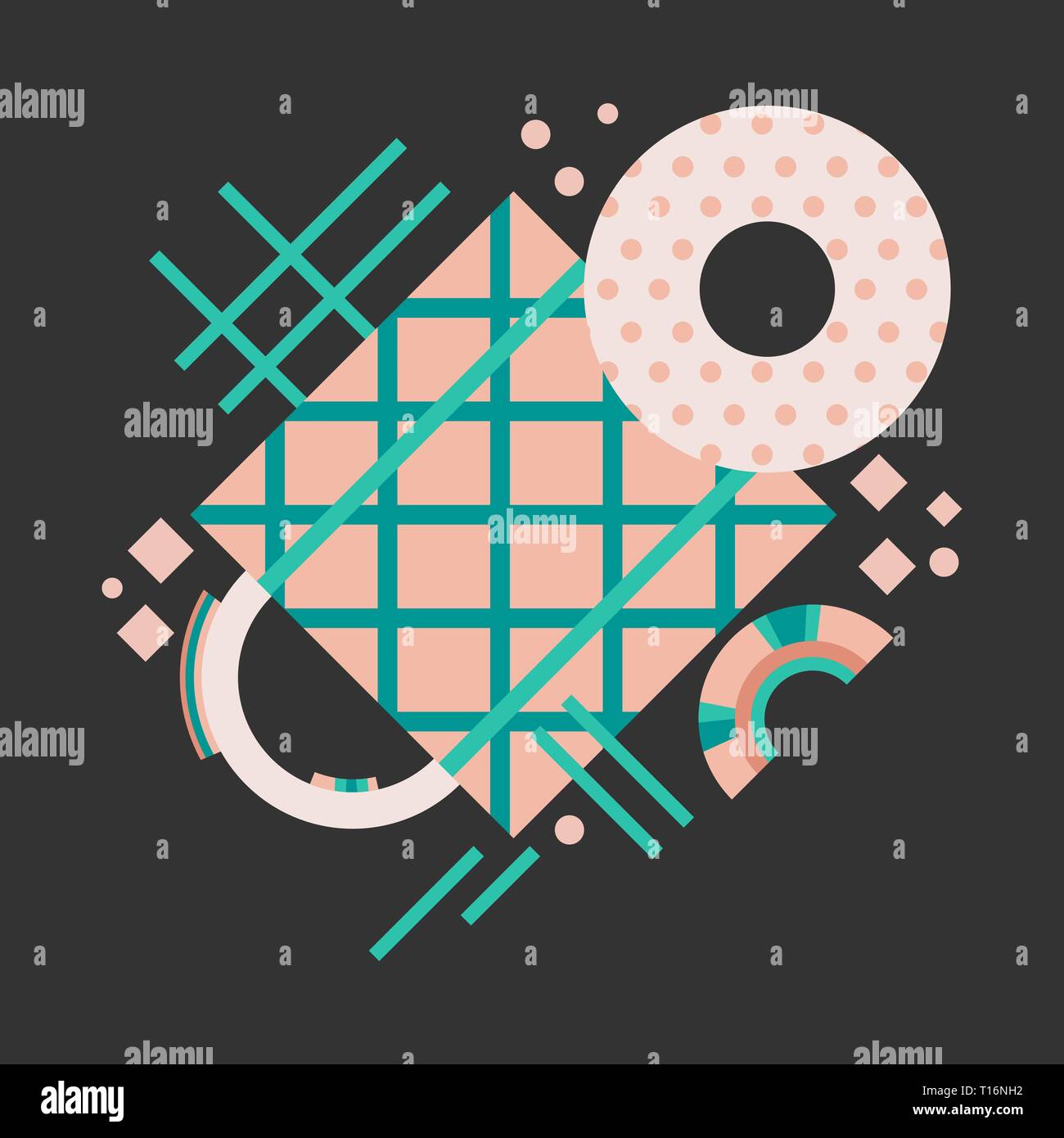 Disegno astratto poster. Composizione geometrica. Background moderno design. Illustrazione Vettoriale