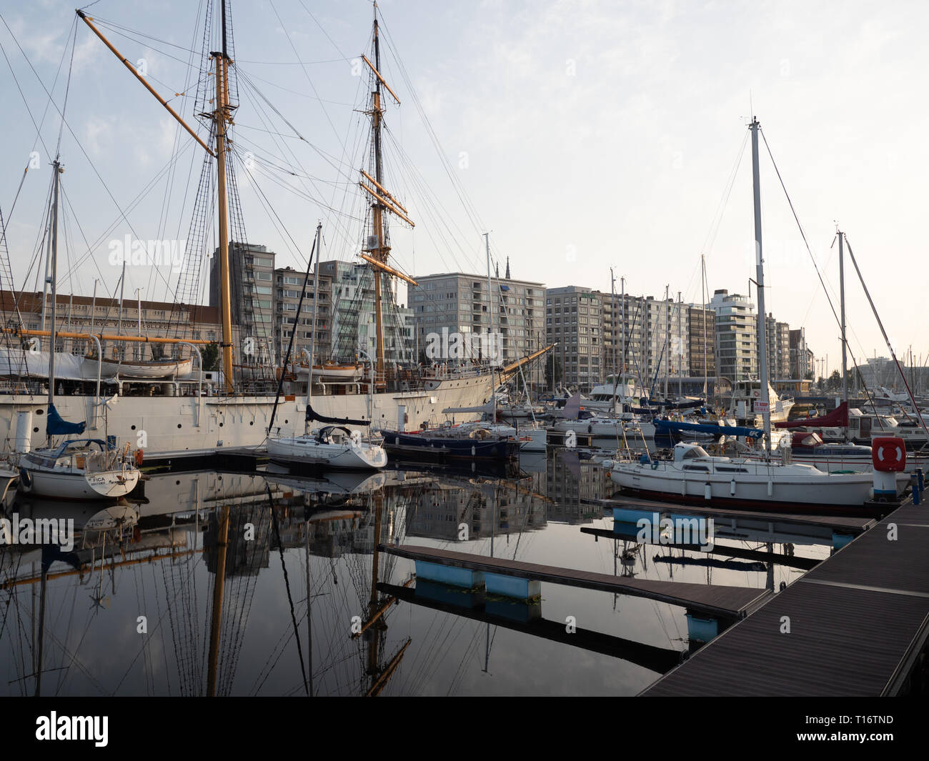 Ostenda, Belgio - 7 August 2018: immagine della marina 'Mercator' di Ostend. Foto Stock