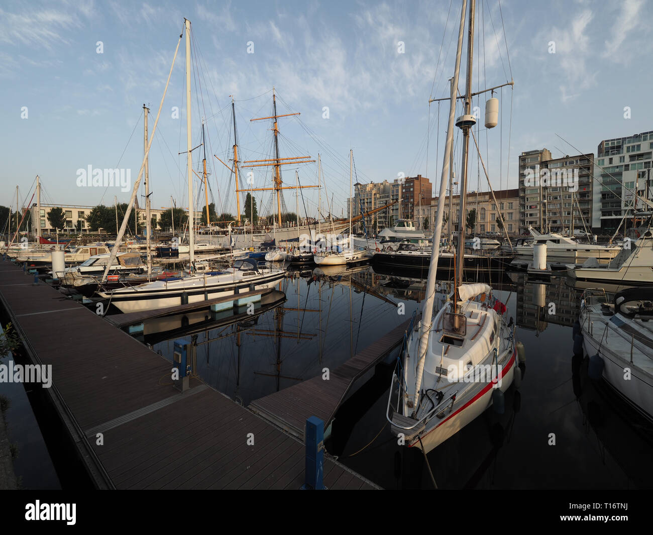 Ostenda, Belgio - 7 August 2018: immagine della marina 'Mercator' di Ostend. Foto Stock