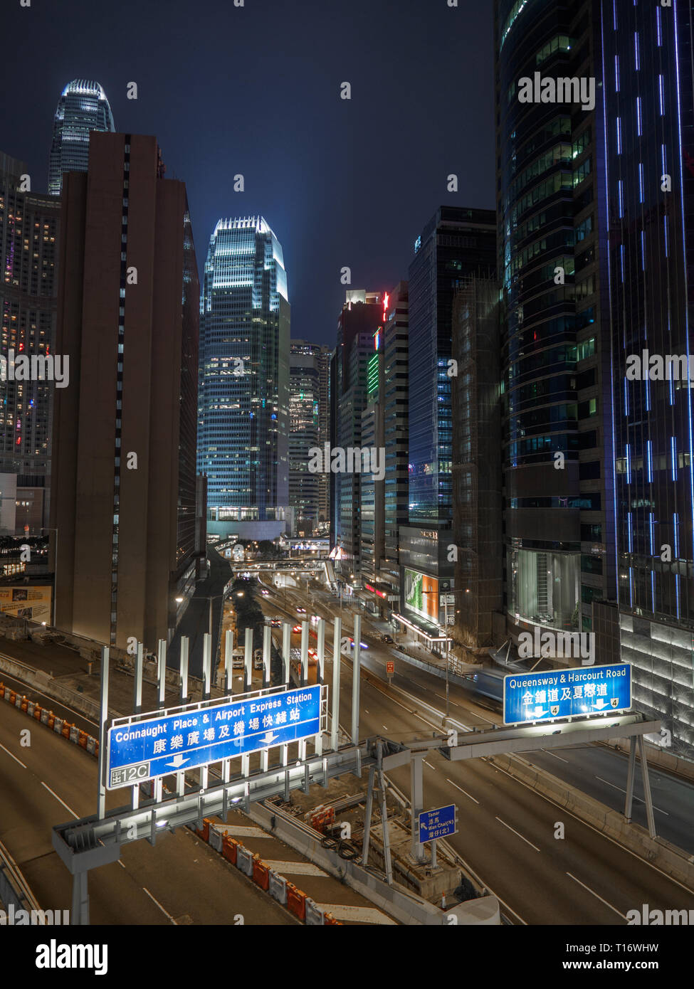 Central, Hong Kong - 4 Novembre 2017: l'Rumsey Street Flyover il viadotto in Hong Kong. Foto Stock
