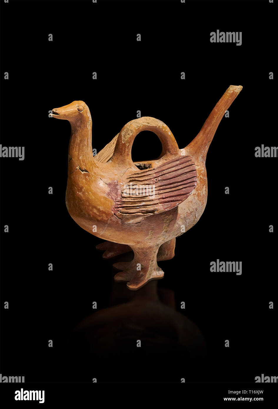 Età del Bronzo anatolica terra cotta anatra rituale a forma di nave - XIX al XVII secolo a.c. - Kültepe Kanesh - Museo della Civiltà anatolica, Ankara, Tur Foto Stock