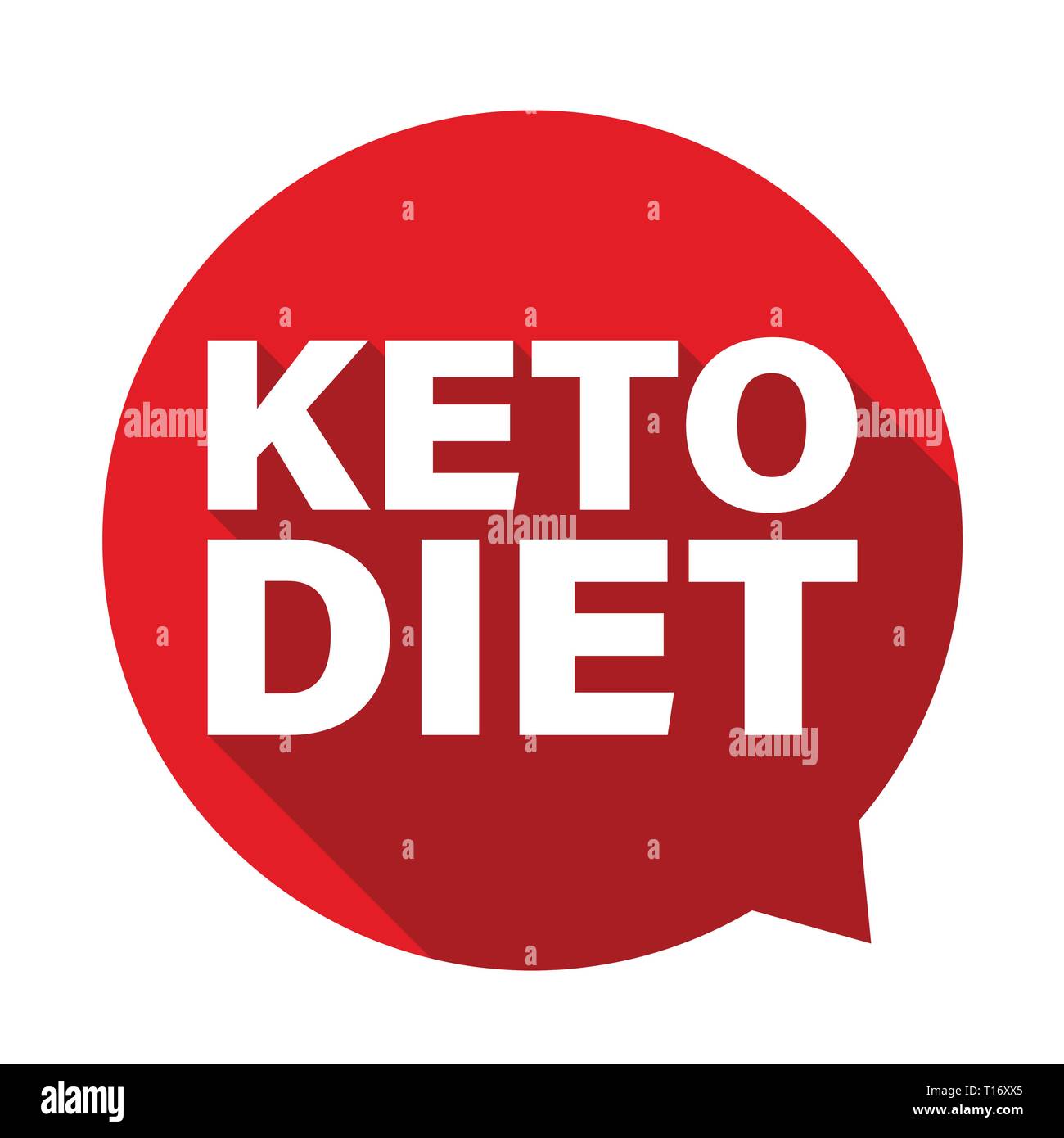 Dieta cheto etichetta bubble tag Illustrazione Vettoriale