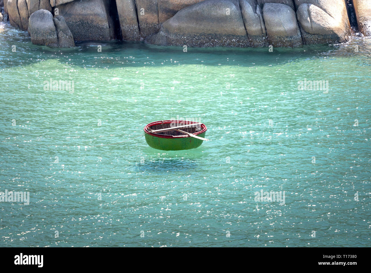 Godetevi gli splendidi panorami sulla Cu Lao Cau isola di Tuy Phong distretto, Binh Thuan provincia, Vietnam Foto Stock