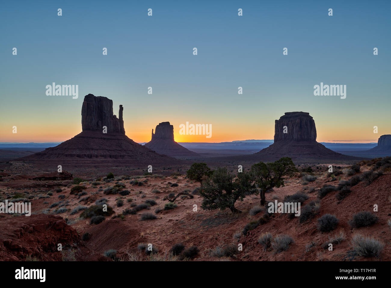 Alba Monument Valley, le muffole, Arizona, USA, America del Nord Foto Stock