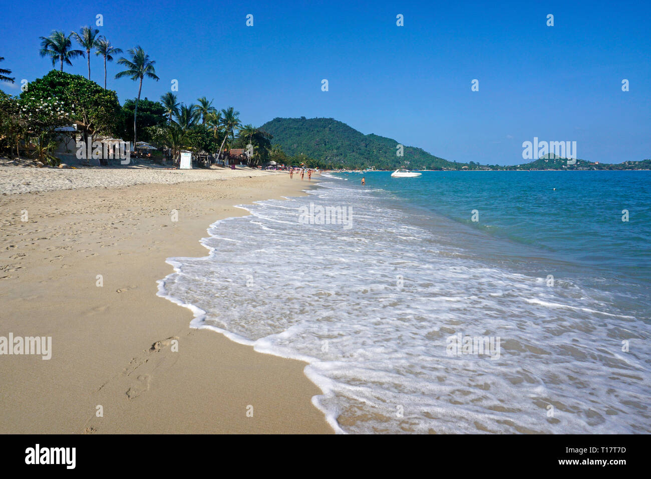 Lamai Beach su Koh Samui, Golfo di Thailandia, Tailandia Foto Stock