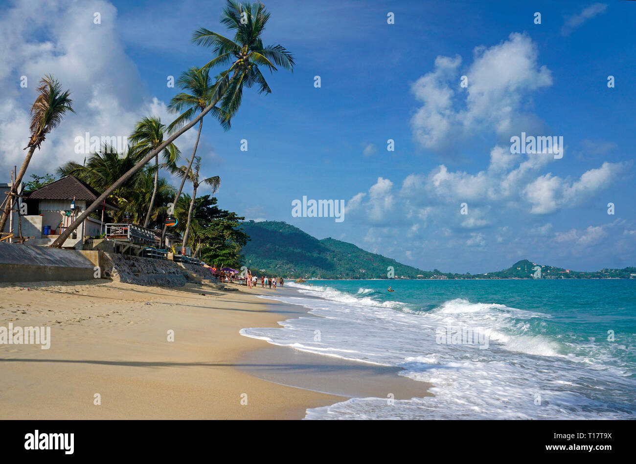 Lamai Beach su Koh Samui, Golfo di Thailandia, Tailandia Foto Stock