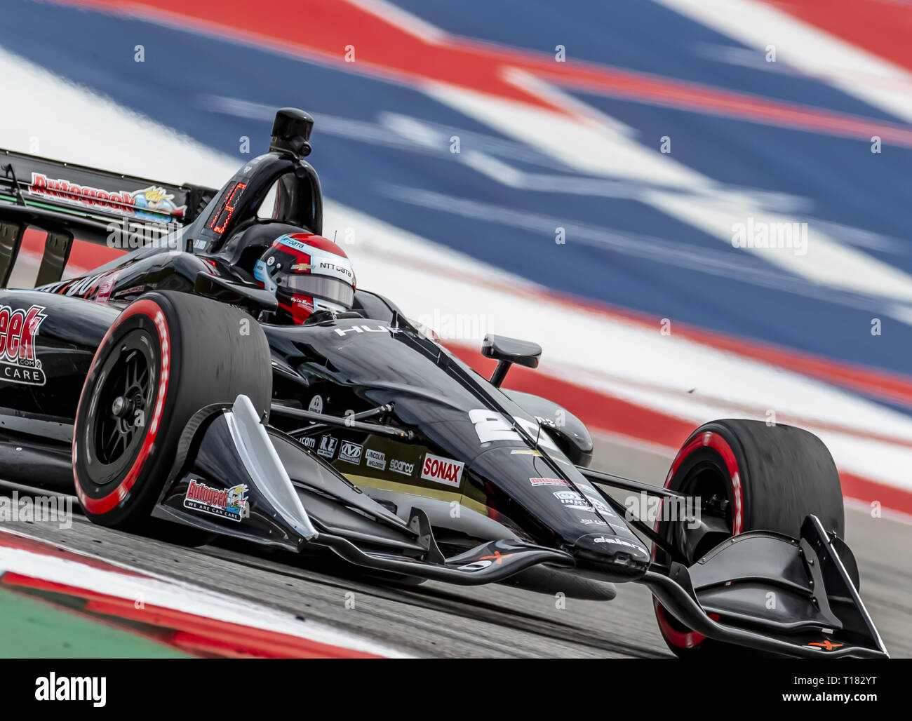 Austin, Texas, Stati Uniti d'America. 22 Mar, 2019. ED JONES (20) degli Emirati Arabi Uniti passa attraverso le spire durante la pratica per la Indycar Classic presso il circuito delle Americhe di Austin, Texas. (Credito Immagine: © Walter G Arce Sr Asp Inc/ASP) Foto Stock