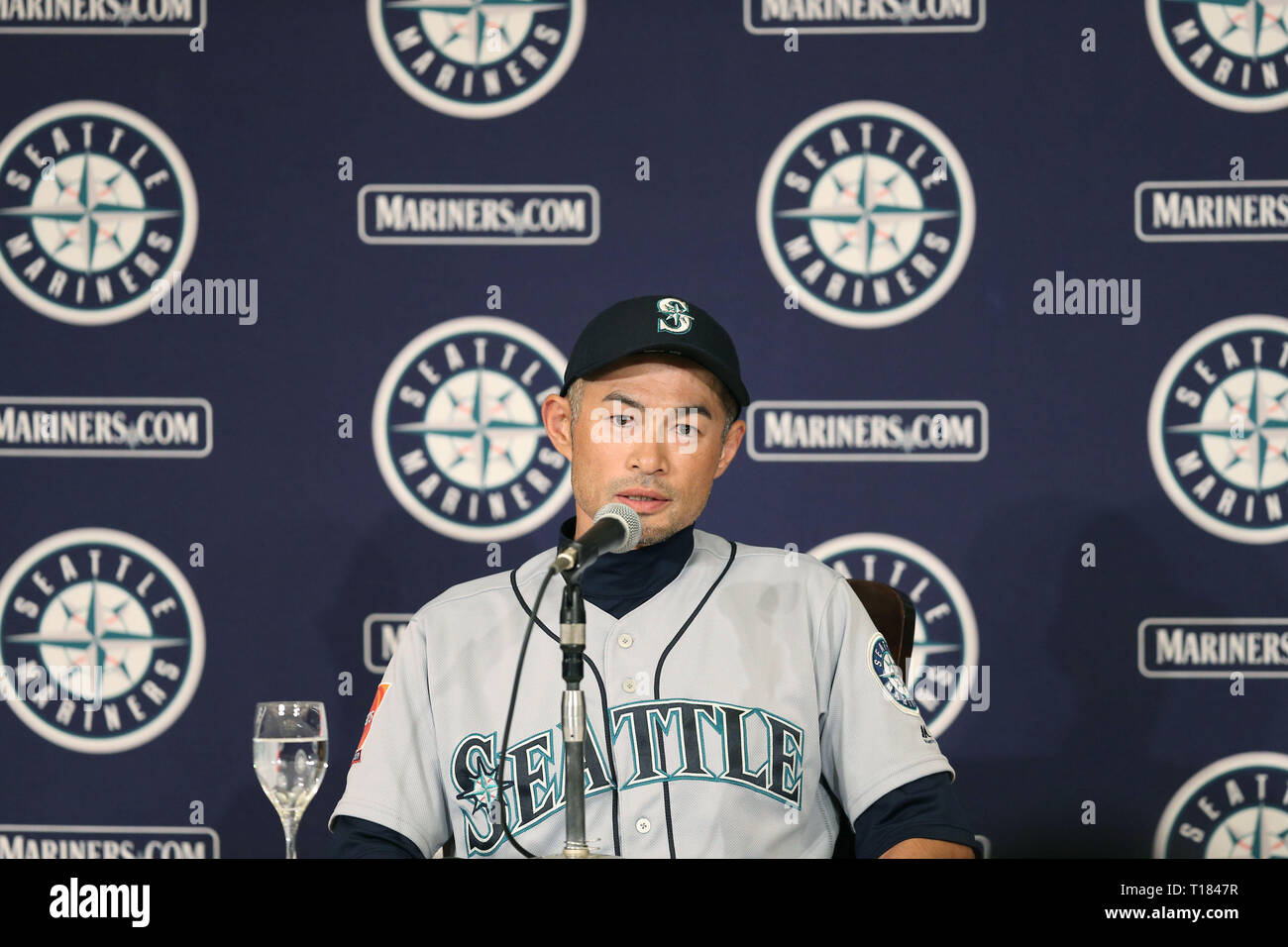 Tokyo, Giappone. Xxi Mar, 2019. Ichiro Suzuki (marittimi) : Baseball MLB OPENING SERIE 2019 conferenza stampa a Tokyo in Giappone . Credito: AFLO/Alamy Live News Foto Stock