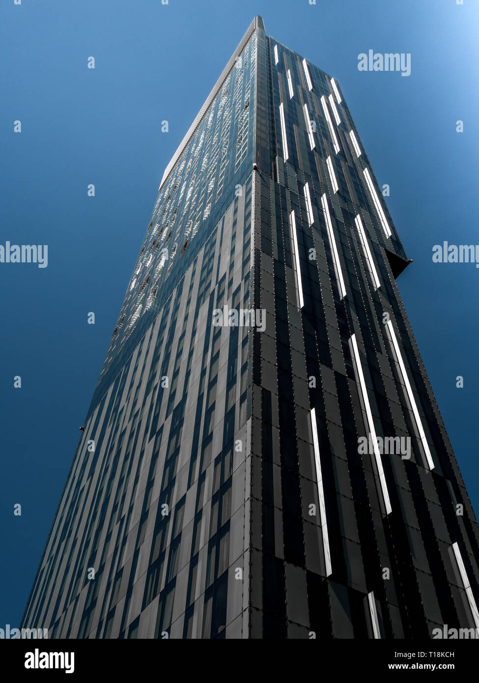 Beetham Tower e Hilton Hotel, Deansgate Manchester. Grattacielo Foto Stock