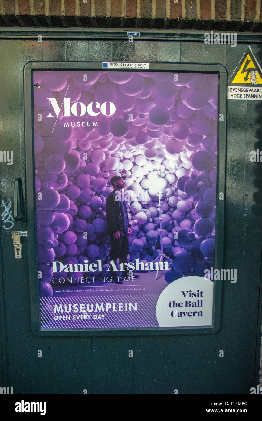 Bllboard Moco Museum Daniel Arsham a Amsterdam Paesi Bassi 2019 Foto Stock