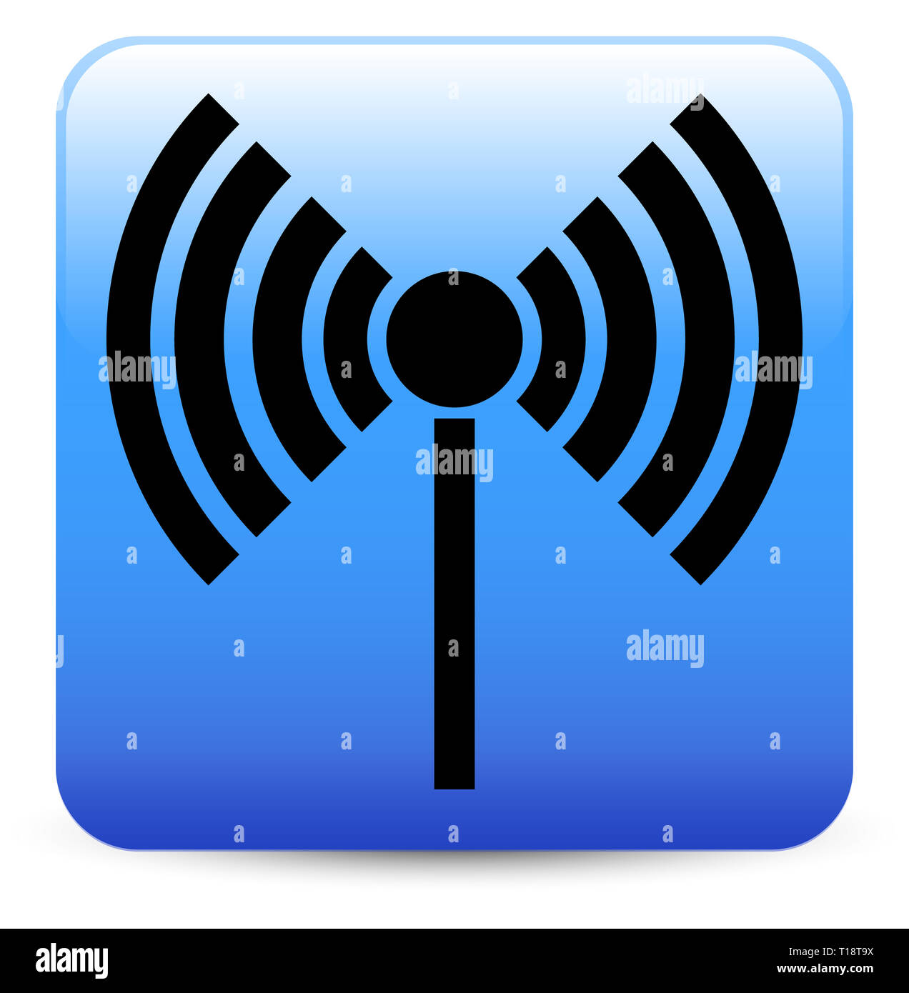 Torre della radio, radio, connessione wireless, antenna, trasmettitore le icone degli elementi del vettore. Foto Stock Torre della radio, radio, connessione wireless, antenna, trasmettitore le icone degli elementi del vettore. Foto Stock