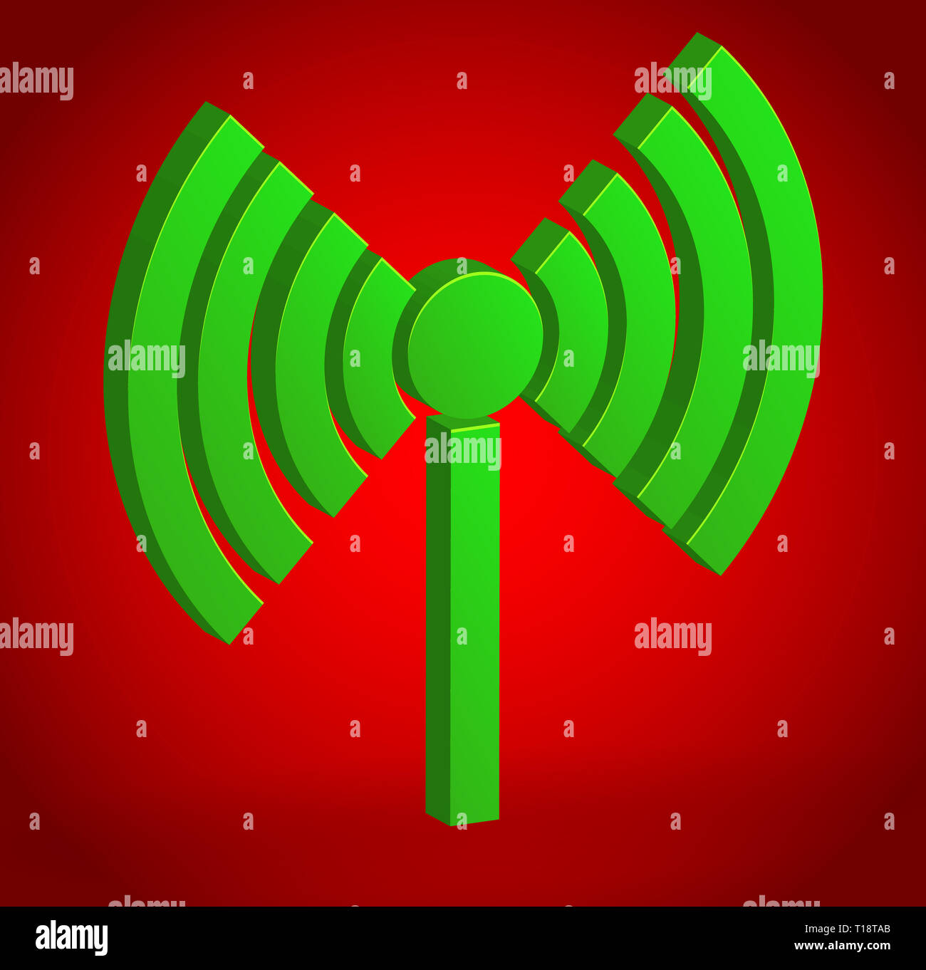 Torre della radio, radio, connessione wireless, antenna, trasmettitore le icone degli elementi del vettore. Foto Stock Torre della radio, radio, connessione wireless, antenna, trasmettitore le icone degli elementi del vettore. Foto Stock