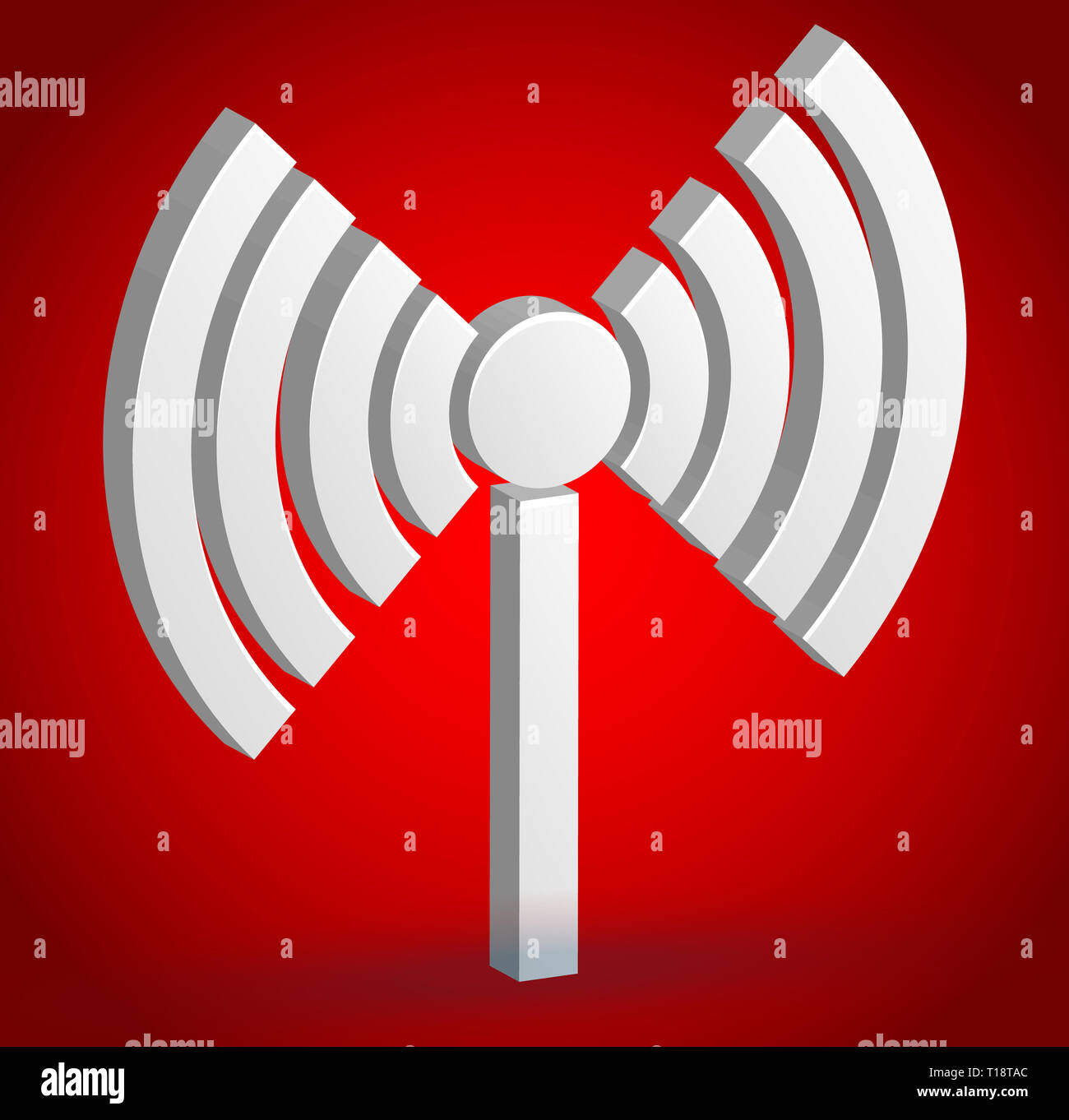 Torre della radio, radio, connessione wireless, antenna, trasmettitore le icone degli elementi del vettore. Foto Stock Torre della radio, radio, connessione wireless, antenna, trasmettitore le icone degli elementi del vettore. Foto Stock